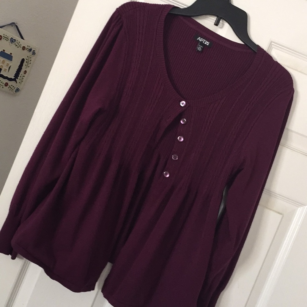 Apt 9 sweater button up